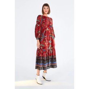 NWT FARM Rio Mystic Red Velvet Maxi (Size XS)